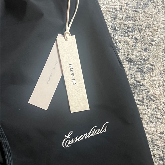 Essentials Black Drawstring Shorts - Picture 2 of 3